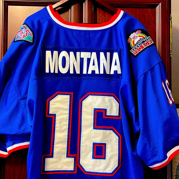 Mitchell & Ness Throwback 1990 Hawaiian Pro Bowl Joe Montana National Jersey #16
